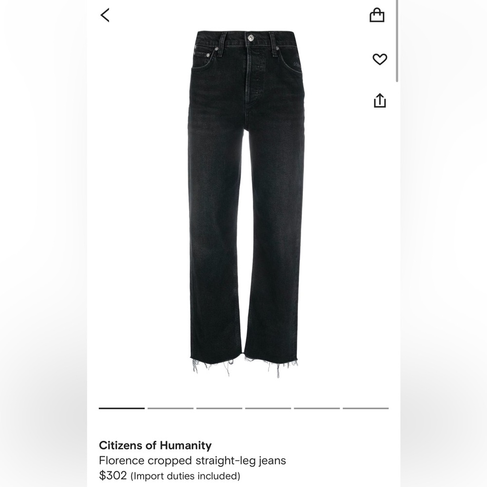 Citizens of humanity 
Florence cropped straight-leg jeans